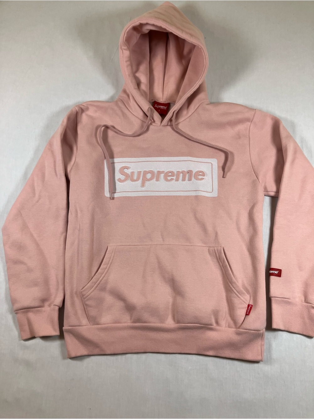 Supreme Pink Box Logo Crewneck Hoodie - Women’s Pullover